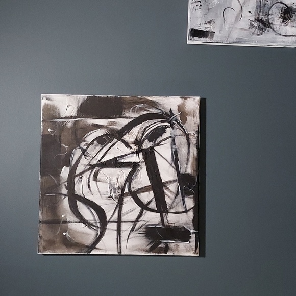 Black and White Abstract 14x14 - Picture 1 of 6